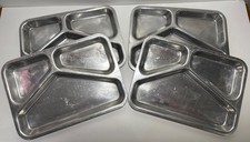 VTG Cavalier Nasco Aluminum Divided 3-Section Serving Tray Plates Set 4 Camping picture