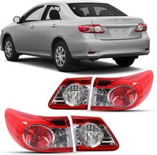 4Pcs Outer+Inner Taillights Housing for 2011-2013 Toyota Corolla Rear Lamps picture