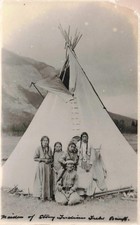 RPPC Stony Indian Maiden Banff AB Geo Noble 1920s Native American Photo Postcard picture