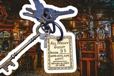 Gem's Saloon 1886 Tombstone Brothel Brass vintage Key and ANNIE picture
