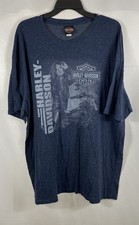 Harley-Davidson Mockba Moscow Russia T-Shirt Graphic Blue Heather Sz XXL picture