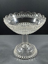 Vintage Crystal Glass Pedestal Compote picture