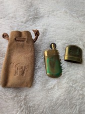 NOS Vintage Joe Camel Brass No.5 Lighter & Embossed Suede Pouch Set Unfired  picture