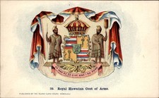 Hawaii HI Royal Hawaiian Coat of Arms c1905 Private Mailing Card bhn picture