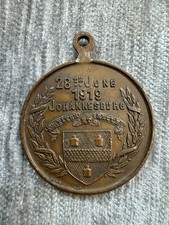 1919 Johannesburg World War I Commemorative Medal Peace Celebrations End WW1 picture