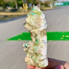 115G Natural green Cherry Blossom Agate stone tower crystal Specimen picture
