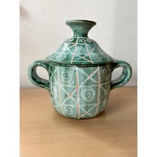 Robert Picault Vallauris French Pottery Vintage MCM Tureen, Signed, OOAK picture