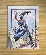 Marvel Dangerous Divas Series 2 She-Venom Sketch by Bienifer Flores “Bnfer” 1/1 picture