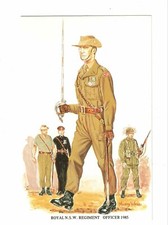 Postcard Royal N.S.W. Regt. Officer 1985 - Soudan Centenary 1885 - 1985.  No. 6 picture