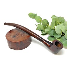 Matchpipe 11” Long Churchwarden Gandalf Hobbit HandCarved All Wood tobacco pipe picture