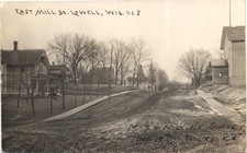 E MILL STREET lowell wi c1910 postcard wisconsin real photo rppc historic picture