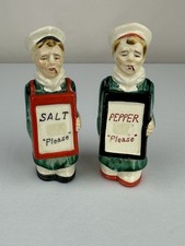 Vintage Ceramic Sailor Salt and Pepper Shakers Japan picture
