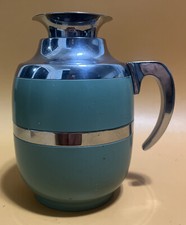 Vintage Manning Bowman Art Deco Thermos Carafe Pitcher Glass Metal  picture