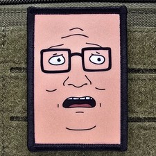 Hank Hill Patch Moral Tactical Meme King Hill USA Flag Hook & Loop 3x2 picture