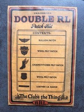 RRL Double RL Patch Kit, Embroidered Felt Patches, Leather ID Near MINT picture