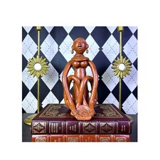 Vintage Terracotta Female Figure Sculpture African Inspired Folk Art 10
