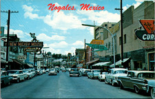 Vintage Nogales Mexico Postcard Avenida Obregon 