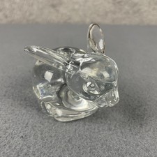 Clear Glass Rabbit Figurine Small Tealight Candle Holder Home Bunny Decor picture