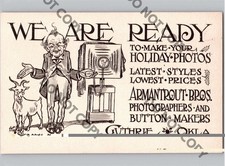 c1910 ARMANTROUT Photographers Camera Guthrie Oklahoma OK Advertising Albertype picture