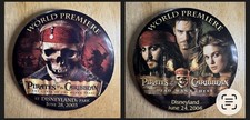 Disney Pirates of the Caribbean World Premiere Button Pin Set 2003 2006 Pearl picture