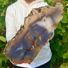 6LB Natural Beautiful Agate Geode Druzy Slice ExtraLarge Gemstone picture