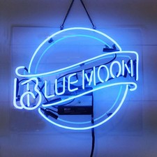 US STOCK Blue Moon Beer Neon Sign 19