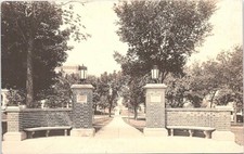 RPPC Cedar Falls Iowa Entrance Gate at State Teacher's College early 1900s picture
