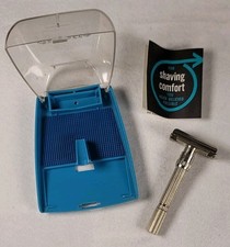 Vintage Gillette Slim Adjustable Safety Razor K2 1-9 DE Original Unused w/Case  picture