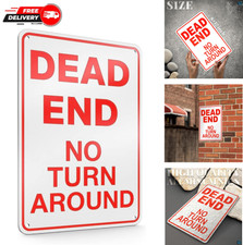 8x12 Reflective No Turn Around Sign Aluminum Weatherproof Driveway Sign picture