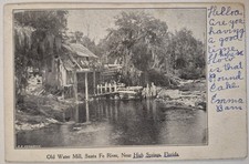 Vintage Postcard Water Grist Mill High Springs FL O'Leno State Park Ghost Town picture