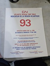 Canadian National Atlantic Region Timetable #93 (May 1, 1988)(Used) picture