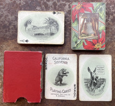 Antique c1909 M Rieder California Souvenir Playing Cards 52/52 + 2 jokers c pics picture