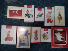 Lot Of 10 Hallmark keepsake Ornaments In Boxes *See Pictures* picture