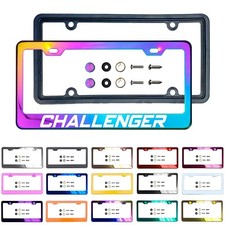 New Laser Etched Stainless Steel License Frame Silicone Guard for Challenger picture
