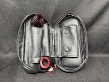 Vintage DENICOTEA German Leather 2-Pipe Bag | Modular Tobacco Kit NOS picture
