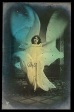 Postcard RPPC Woman in Flowing Dress with Stars O.K. Series picture