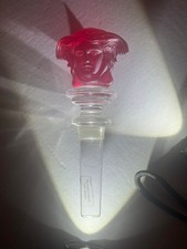 Rosenthal Versace Red 24% Lead Crystal Beheaded Medusa Wine Bottle Stopper picture