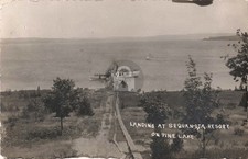 Landing At Sequanota Resort On Pine Lake MI 1910 RPPC Photo Postcard COPY picture