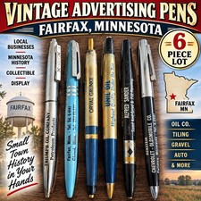 VTG Fairfax Minnesota Advertising Pens Lot 6 Orval Grunke Oil Sander Local picture