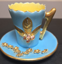 Vintage Miniature Demitasse Cup & Saucer - Rozart picture