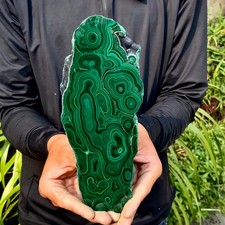 1.71LB Natural Green Malachite Slab Quartz Crystal Slice Ore Specimen Healing picture