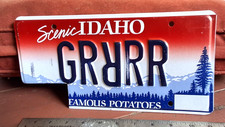 🙃 -  IDAHO - Weird vanity GRRRR license plate with INVERTED DIE - prison cull picture