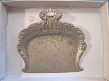 Antique Ornate Silent Butler Metal Crumb Catcher w/Floral Design picture