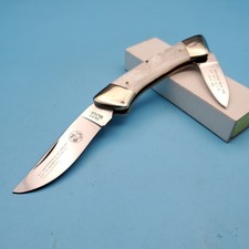 VTG 1977 Star Folding Blade Pocket Knife Synth Pearl Brotherhood Of Boilermakers picture