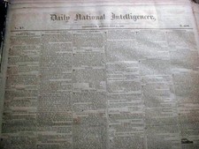 Lot of 30 original 165 to 225 year old US newspapers dated between 1800 & 1861 picture