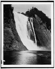 Photo:Montmorency Falls Quebec Canada 1900s Waterfall Cliff View picture