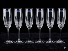 6 Marquis Waterford Atria Crystal Champagne Toasting Flute Glasses 9.5