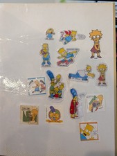 Vintage 80s 90s Sticker Album, Simpsons, Care Bears, Mario, AGC Puffy Stickers picture