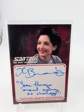 J.C. Brandy 2022 Star Trek TNG A35 Autograph Inscription Batanides picture