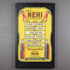 Rare Nehi Soda Flavor Menu Board Lithograph Card Stock Sign picture